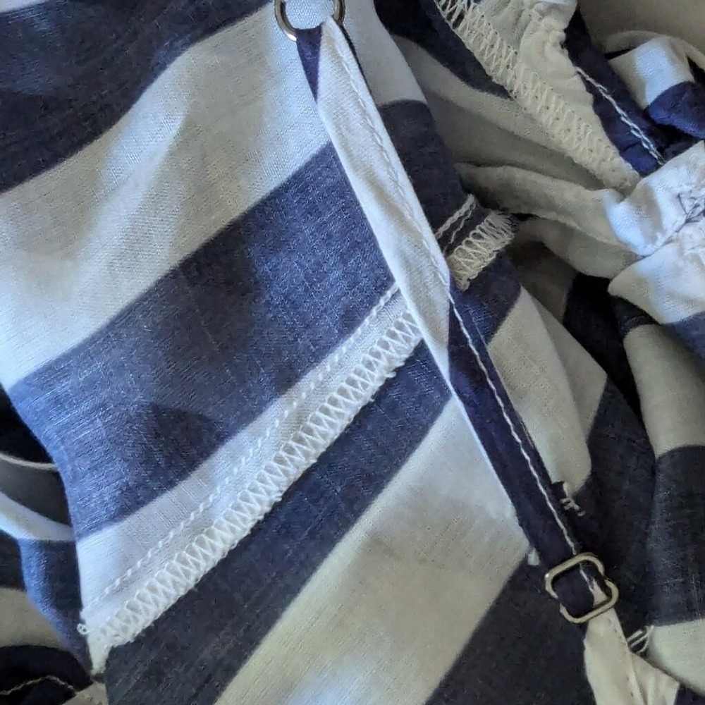 Anthropologie Striped Open Back Tiered Ruffle Maxi Dress Sz M NWT - Picture 12 of 16